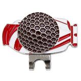 Maxbell Golf Hat Clip with Detachable Magnetic Golf Ball Marker for Golf Cap Red