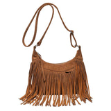 Maxbell Shoulder Handbag Tassel Purse Fashion Adjustable Strap Satchel Modern Light Brown