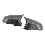 Maxbell 2 Pcs Carbon Fiber Style Rear Mirror Cover Caps for BMW E84 F20 F21 F22 F30