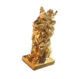 Maxbell Lion Statue Animal Figurine Collectible Bookshelf Office Gold