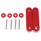 Max Maxb Universal Fit Practical Aluminum Alloy Hood Spacer Risers Set Kit Red
