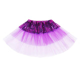 2-7Y Kids Girls Sequined Party Ballet Dance Costume Tutu Skirt Purple