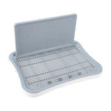 Maxbell Portable Pet Training Toilet Tray Puppy Potty Tray Urinal Lattice Bedpan White