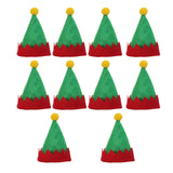 Maxbell Christmas Santa Hat DIY Craft Santa Hat for Holiday New Year Gift Decoration 10Pcs B