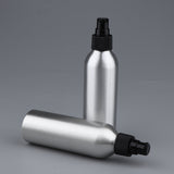 Maxbell 2Pieces Reusable Aluminum Empty Pump BottleS for Bathroom Travel hotel Black