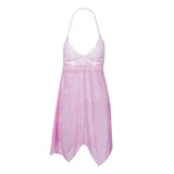 Max Womens Sexy Lace V Neck Nightdress Lingerie Sleepwear Nightgown Pink M