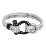 Maxbell Couples Rope Bracelet Bangle Fashion Waterproof for Camping Outdoor Grey
