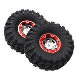 Max 2pcs 100mm RC Rubber Tire Tyre for FY-01/02/03/04/05/06/07 1/12 RC Car Red