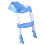 Maxbell Baby Foldable Toddler Kids Potty Training Chair Toilet Ladder Seat Step Blue