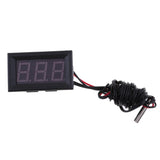 Max LED DC12V Digital Thermometer Mini Temperature Probe -50-110 Celsius Blue