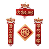 Maxbell Chinese New Year Spring Couplets Non Woven Fabric Bendable Red Color Durable Style G