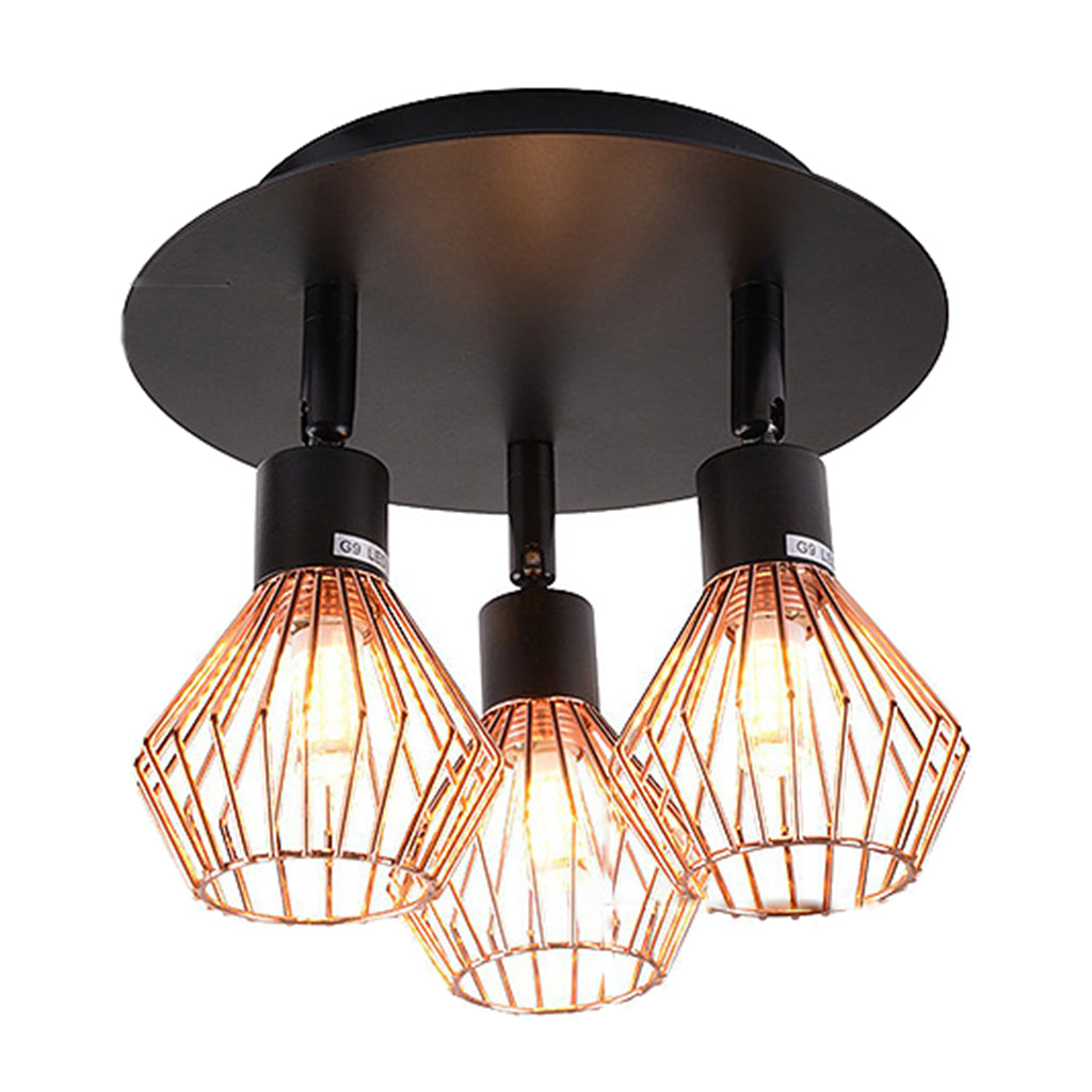 Max Maxb 15W 3-Head Adjustable Ceiling Lamp Spotlights w/ Hollow Lampshade Warm White