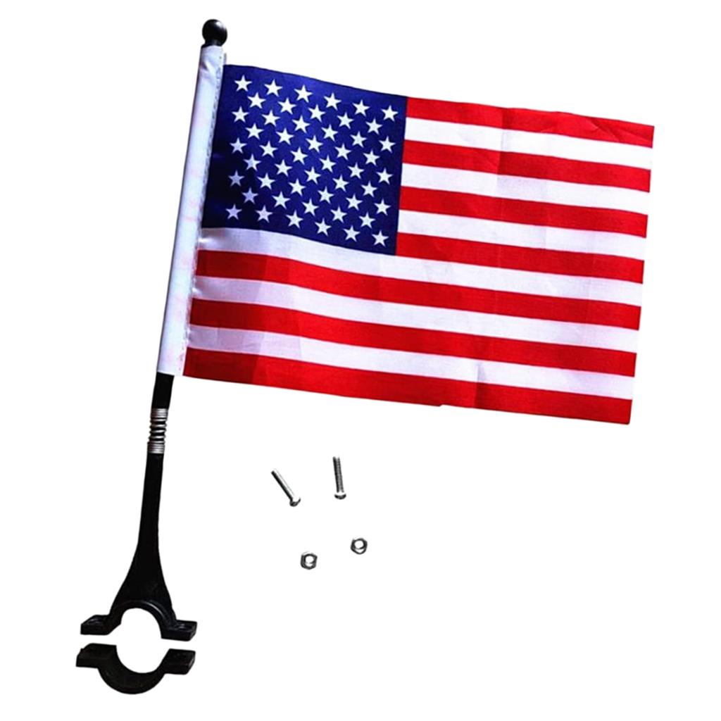 Maxbell Bicycle Flag Handlebar USA Flag Banner Safety Sign for Scooter American Flag