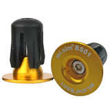 Maxbell 1 Pair Aluminum Alloy Bar End Plugs Handlebar End Caps for MTB Bikes Gold