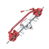 Maxbell RC Car Accessory Replaces RC Car Front Axle for MN128 MN86 MN86S 1/12 RC Car Argent and Red