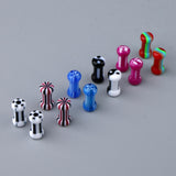 Maxbell 6 Pairs Colorful Acrylic Screw Fit Ear Tunnel Plugs Stretcher Expander 6mm