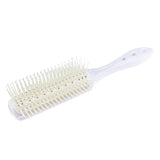Maxbell 9 Row Vented Hairbrush Detangling Hair Styling Brush for Wet Dry Long Hair White