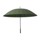 Maxbell 16 Ribs Long Handle Umbrella Weatherproof for Short Trips Backpacking Gift Green