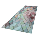 Maxbell 3D Digital Printing Floor Rug Soft Anti-slip Area Mat Flannel Light Blue