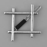 Maxbell Beauty Square Hair Clip Smooth Finish Hair Claw Pin for Women Makeup Tools Silver