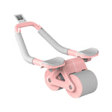 Maxbell Abdominal Roller Wheel Automatic Return Abdominal Trainer Exercise Equipment Pink