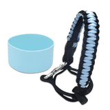 Maxbell Water Bottle Handle Protective Silicone Sleeve for Outdoor Activities Sports Light Blue Medium
