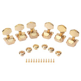 Max 6 Pieces Semiclosed Tuning Pegs for Acoustic Guitar 3L 3R Gold