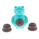 Max Bear Shape Dog Plastic Toy Molars Clean Teeth Bite Chew Play Toy Blue