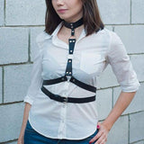 Max Womens PU Leather Harness Adjustable Waist Belt Gothic Body Harness Lingerie