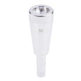 Max Heavy 3C Rich Tone Bullet Shape Trumpet Mouthpiece Accs Copper Alloy Silver