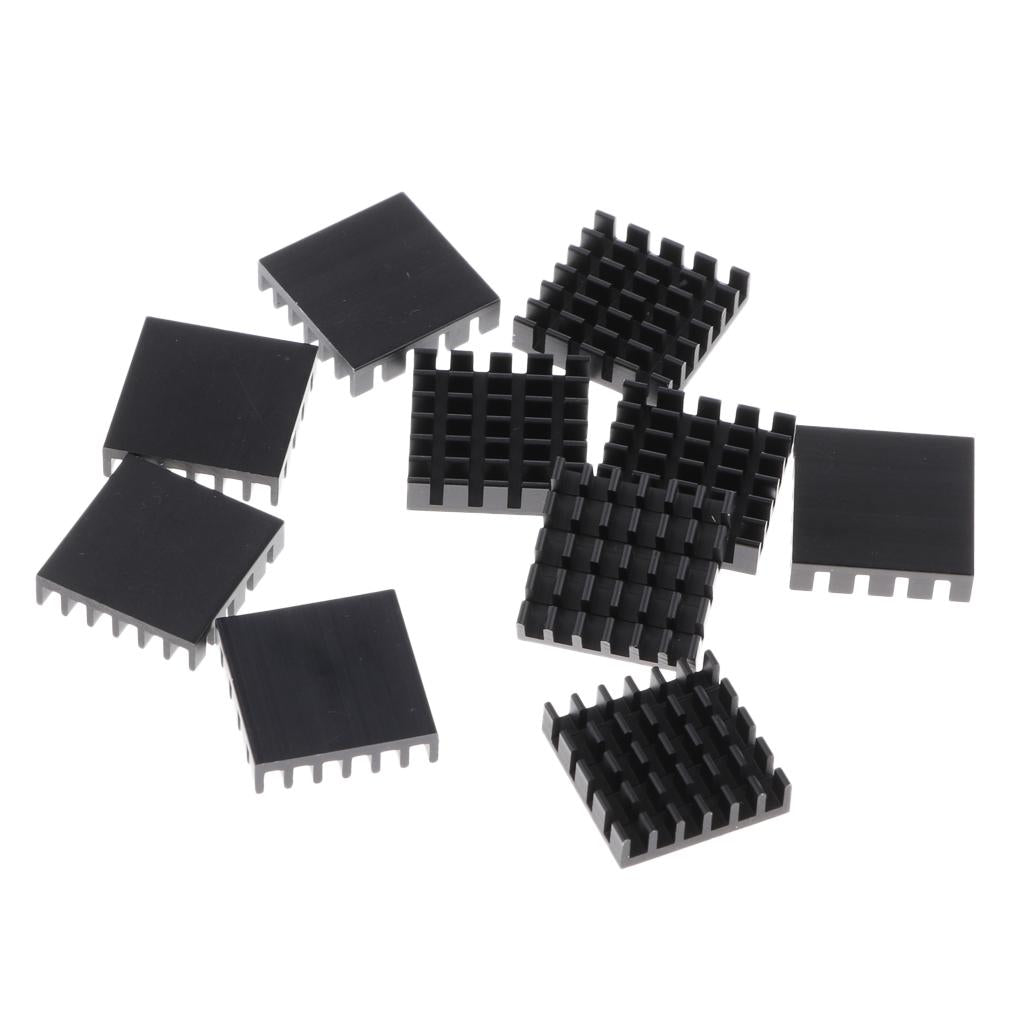 Max 10 Pieces GPU CPU Thermal Heatsink Pad, 19x19x5mm, Aluminum Alloy