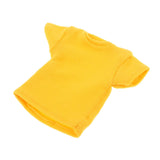 Maxbell 1:12 Short Sleeve Cloth Figure Doll Clothes for 6inch Female Soldier Figures Yellow