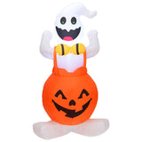 Maxbell Halloween Inflatable Ghost Light Up Outdoor Yard Decoration Bunny Pumpkin