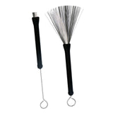 Maxbell 2 Pieces Retractable Wire Brushes with Handle 32cm for Musical Accessories