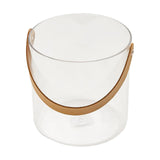 Maxbell Ice Bucket PU Leather Handle Drink Tub Container for Picnic Pub Household Small