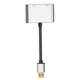 Max 2-in-1 USB 3.0 to VGA HDMI HD 1080P Converter Adapter Cable Silver