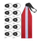 Maxbell Kayak Safety Flag with D Rings Signal Rope Buckles Caution for Canoe Boat Oval Buckles