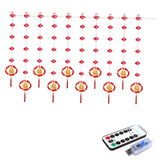 Maxbell New Year LED String Lights 8 Modes Adjustable Fixture for Party Yard Xmas