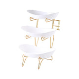 Maxbell Tiered Fruit Bowl Basket Holder Rack Tea Platter for kitchen 3 Tier White