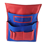 Maxbell Oxford Cloth Chairback Organizer and Label Slot for Classroom Daycare Red Blue