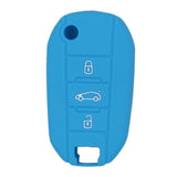Max Silicone Cover Fit for AUDI Folding Remote Key Fob Case Shell Light Blue