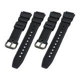 Maxbell Rubber Watch Band Strap Watch Band 18mm Width for W-735H F-108WH Sgw-400H Black Black