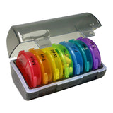 Maxbell Pill Cases with 7 Individual Pill Boxes 21 Grids Sealing Black
