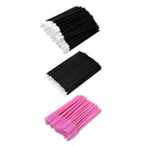 Max 150pcs Lip Eyeliner Eyelash Brush Mascara Makeup Wands Disposable Applicator Pink
