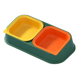 Maxbell Pet Bowl Food and Water Feeder with Stand Detachable for Pet Supplies Cats Green