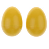 Maxbell 1 Pair of Percussion Musical Egg Shakers Egg Maracas Kids Toy Glossy Yellow