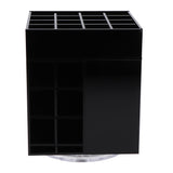 Maxbell 360 Rotating Acrylic Lipstick Tower Display Rack Lip Gloss Organizer Black