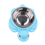 Maxbell Cat Feeder Dog Anti Skid Bowl Feeding Bowl Dish Container Blue Turtle