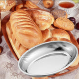 Maxbell Stainless Steel Oval Serving Trays Serving Dish Serving Platters 26X18.5cm