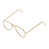 Maxbell 1 / 6 soldier accessories glasses 2.6x2.4cm gold